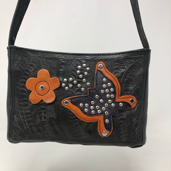 Texan Leathers Black Shoulder Bag - Picture 2 of 12
